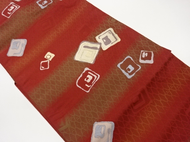 色紙散らし模様織出し名古屋帯